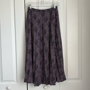Halogen checkered pleated checkered maxi skirt